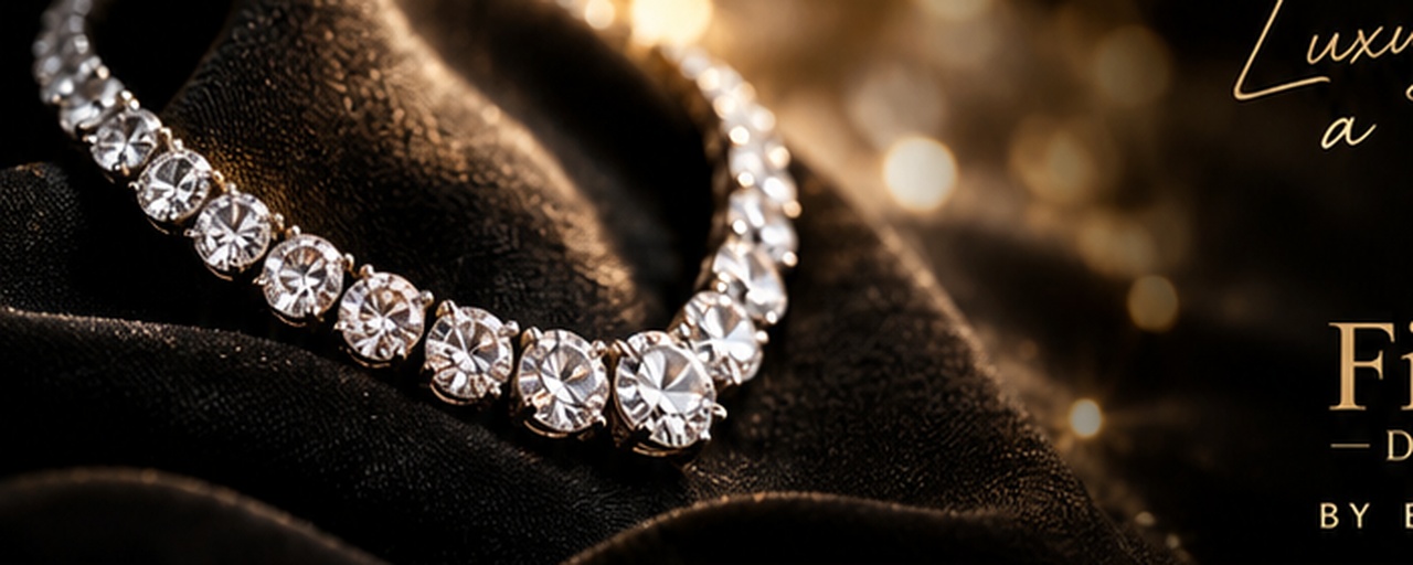 Bridal diamond necklace showcase